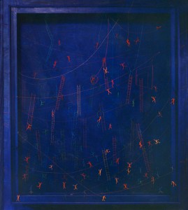 Esto es un circo. 112x132x13cm. Técnica personal. Serie mi país y el mundo. Año 1998